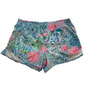 Lilly Pulitzer Luxletic Ocean Trail Shorts in Multi Sink or Swim, Lined, L